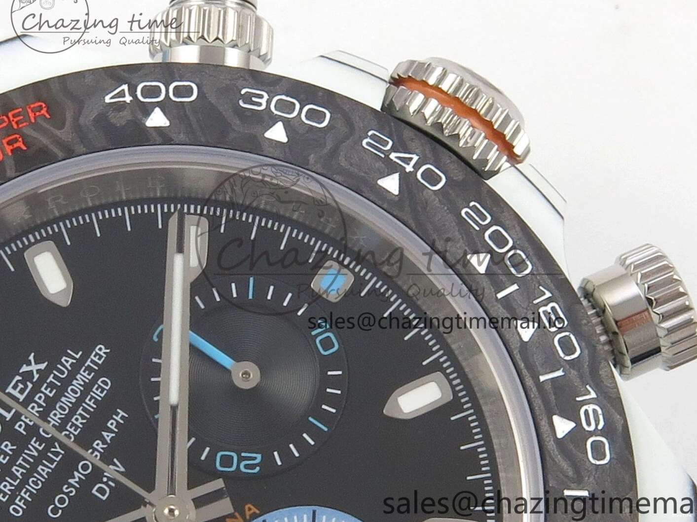 MiroTime 0106 Attractive Daytona DIW Carbon Case and Bezel DIWF Edition Black Dial on Blue Nylon Strap A 71